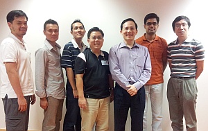 The A*STAR team of researchers who developed the Scalable Multimedia Platform, led by Principal Investigator Jo Yew Tham (third from right)