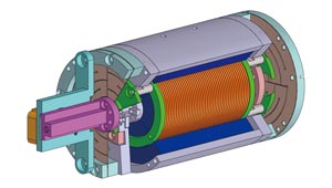The flexure-based electromagnetic linear actuator (FELA) with nanometer positioning precision over a few millimeters of travel.