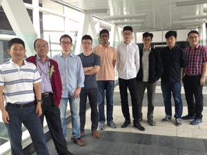 Researchers from the A*STAR Institute for Infocomm Research; Peng Xi is third from the left.