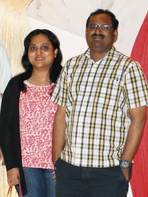 Sudhakar Jonnalagada (right) with co-worker Sudeshna Sengupta.