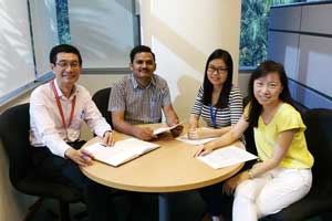 (Left to Right): Reginald B. H. Tan, Srinivasulu Aitipamula, Annie B. H. Wong, and Pui Shan Chow.