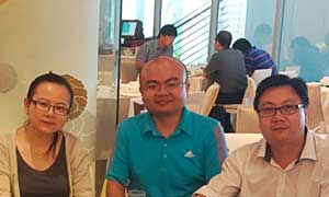 From the left: Doris Ng, Lee Chee Wei, and Wang Qian. Absent: Tan Ai Ling.