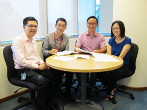Left to right: Wai Kiong Ng, Reginald B. H. Tan, Desmond Heng and Sie Huey Lee.