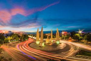 City traffic can flow more freely in without the inefficient stop-start interference of traffic lights.