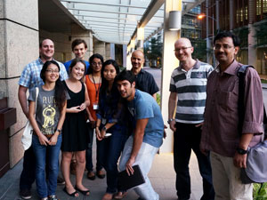 Philipp Kaldis (back, center) with members of his research group