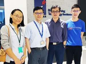 Study authors from the Lam lab (from the left to right): Yanfeng Li (now working with P&G), Kong-Peng Lam, Shengli Xu and Yuhan Huang.